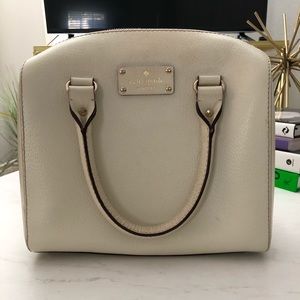 Kate Spade winter white leather handbag